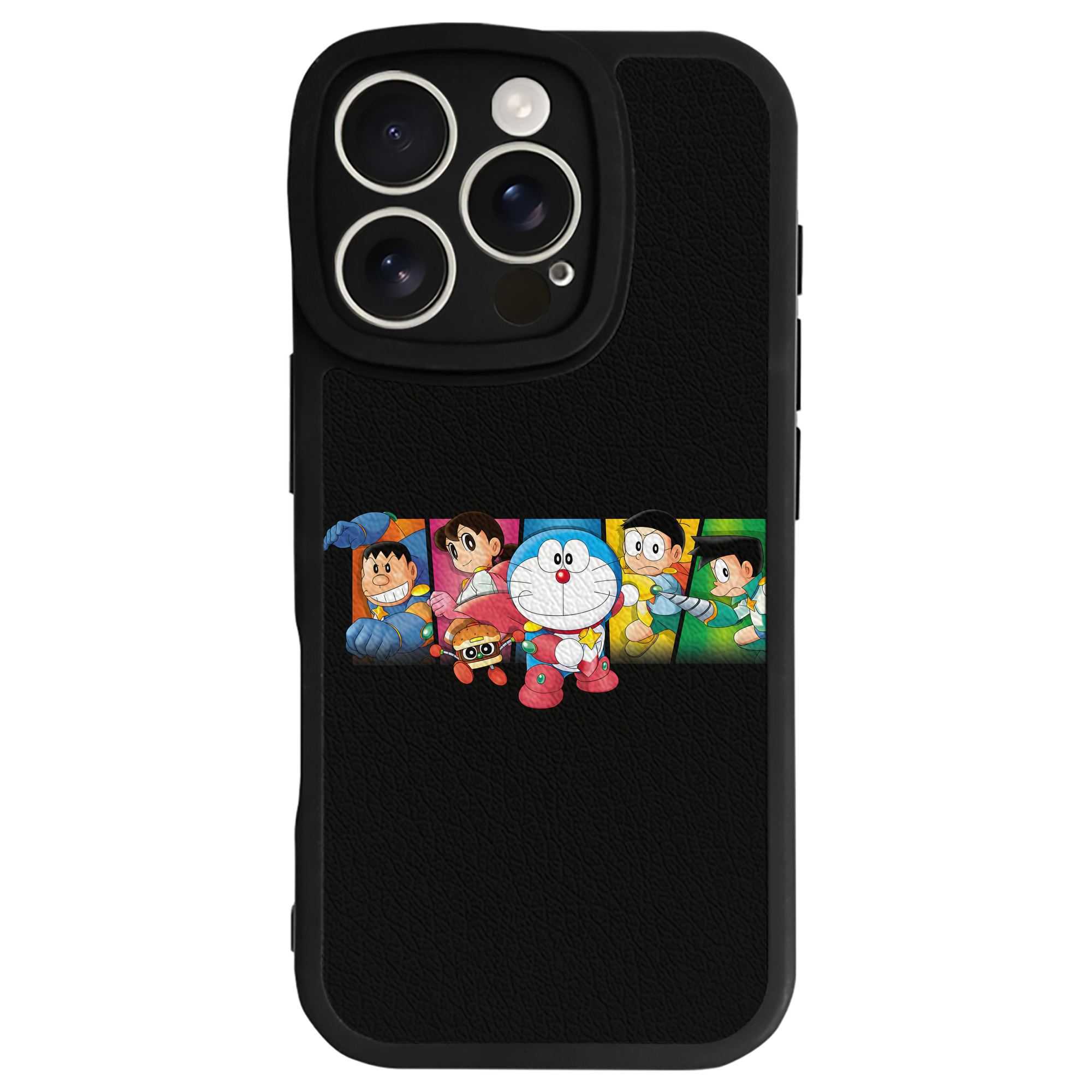 （画像用） ドラえもん Doraemon 【iPhone 16シリーズ対応】シリコンスマホケース（レザー調） 材質：シリコン